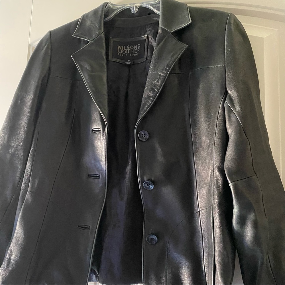 Vintage 2000’s Wilson real black leather jacket